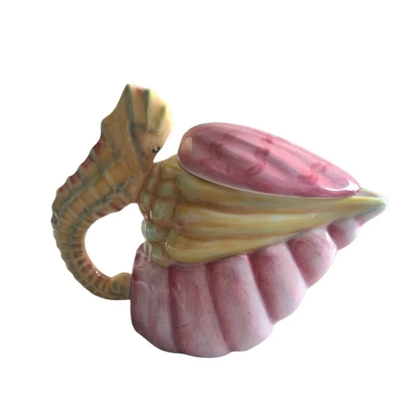 Strata Group Lidded Tea Creamer Coquille Multi Colored Handle Painted - Picture 2 of 9